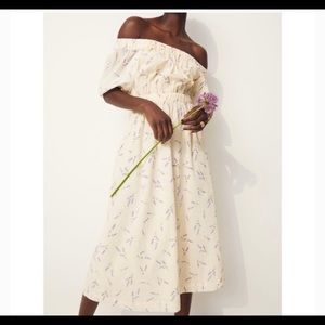 NWT H&M floral off the shoulder midi dress
